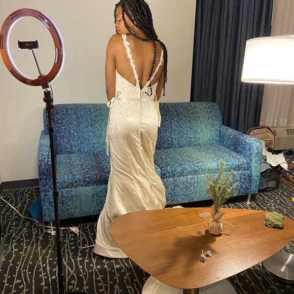 Alvina Valenta, Champagne Dress - Picture 2 of 4